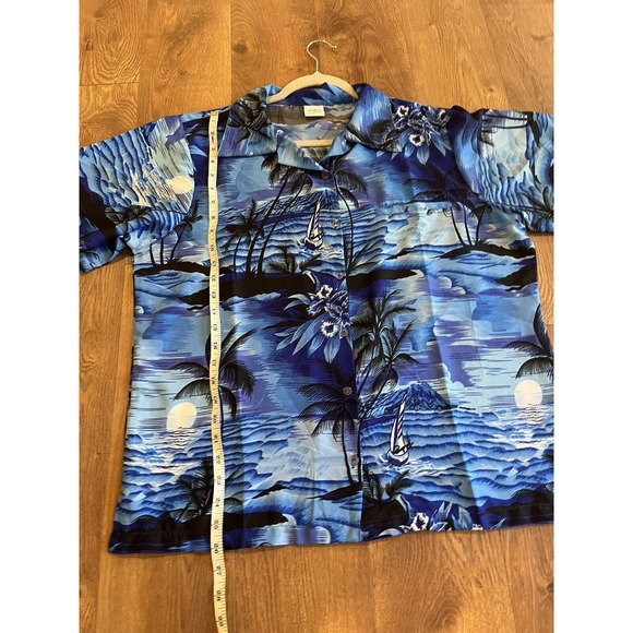 King Kameha Shirt Men's XL Lightweight Floral Hawaiian Tropical Pocket - Picture 9 of 10